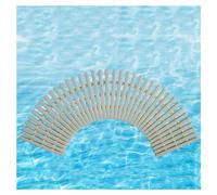 Rejilla de drenaje para piscina - Juego de 6 rejillas de desbordamiento de plástico ABS (25 x 100 cm) para uso interior/exterior, desagüe de piso empalmable para una gestión eficiente del flujo d