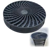 Rejilla de Drenaje para Turbinas, Plástico Tapa Arqueta y Marco, Cubierta de Drenaje Al Aire Libre Antideslizante con Soporte de Acero Inoxidable para Jardines/Parques(63 * 63 * 7cm/25 * 25 * 2.8in)