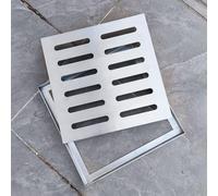 Rejilla de drenaje rápido de acero inoxidable 304 para gestión del agua de lluvia al aire libre, cubierta duradera para canales de patio, diseño elegante para un drenaje eficaz
