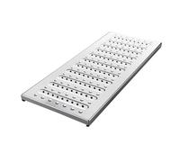 Rejilla de drenaje rectangular de acero inoxidable 304 para patios, piscinas, jardines, rejilla de canal de zanja duradera para una gestión eficaz del agua