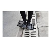 Rejilla de Drenaje Rectangular para canaletas: Cubierta de Resina plástica Duradera para desagües Exteriores, previene obstrucciones en zanjas de Drenaje de entradas de vehículos y Jardines,