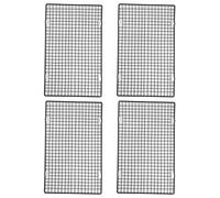 Rejilla de Enfriamiento de Acero Inoxidable Rejilla para Hornear de Alta Resistencia para Horno Parrilla Cocina Barbacoa Juego de 4 Piezas Resistente al Calor Apto para