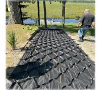 Rejilla de estabilización de altura de 5 cm para grava, rocas y césped, 1 pieza de material duradero de 8 x 10 m, solución de refuerzo de suelo