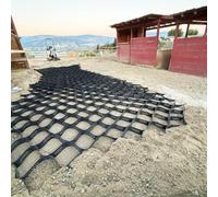 Rejilla de estabilización de entrada duradera de alta densidad de 27,9 x 27,9 cm, para caminos, parques y pendientes, rejilla geográfica de 2 m x 9 m para un mejor apoyo al suelo