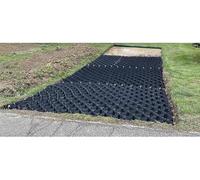 Rejilla de estabilización de grava de panal - Rejillas de suelo de hormigón resistente para estacionamiento, calzadas, caminos y patios, rejilla de control de soporte del suelo, base de piedra de