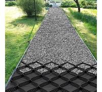 Rejilla de estabilización de grava duradera de 16 m de ancho y 5,1 cm de profundidad, ideal para calzadas, caminos y alfombrillas de camping, solución de estabilización de suelo de plástico resistente