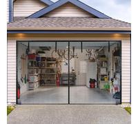 Rejilla de garaje, mosquitera magnética, cortina para puerta de garaje, fibra de vidrio reforzada, protección contra insectos magnética, resistente al desgarro, duradera, puerta de pantalla de garaje