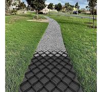 Rejilla de grava negra flexible y plegable, ideal para jardín, patio, camino y muro de contención de pendiente, cuerpo duradero para un mejor drenaje