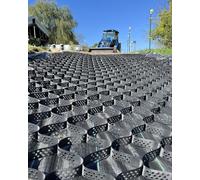 Rejilla de Grava Resistente para Caminos de Entrada y Jardines. Estabilizador de pavimento de plástico Tipo Panal de 2" de Grosor. Rejillas de Celdas geodésicas de 6 x 7 m (19,7 x 22,9 pies)