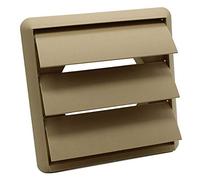 Rejilla de gravedad con compuertas tipo persiana antiretorno de Kair para ventilación de aire, válvula redonda de 100 mm, color beige, SYS-100, DUCVKC243-TC