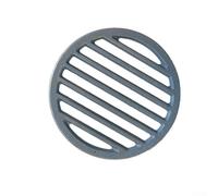 Rejilla de hierro fundido, pieza de repuesto redonda, optimización del flujo de aire de la chimenea, soporte de combustión eficiente, soporte de registro seguro, calefacción del hogar (23 cm)