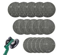 Rejilla de lijado de 225 mm de diámetro, , 15 unidades de discos abrasivos, juego de discos abrasivos K80, K100, K120, red de lijado sin polvo para lijadora de techo, lijadora de paneles en seco
