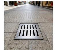 Rejilla de lluvia de acero inoxidable 304 para patios al aire libre, entradas de vehículos, drenaje de agua de lluvia, 60 x 40 x 3 cm, cubierta para patio y terraza