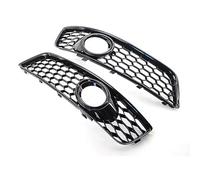 Rejilla de luz antiniebla A3 8P 2009-2013 8P0807682D Rejilla delantera del coche Cubierta de rejilla tipo panal Parrilla de malla Cubierta de rejilla de luz antiniebla(Glossy Black)