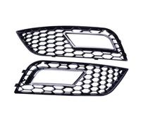 Rejilla de Luz Antiniebla Compatible Con RS4 Para A4 B8.5 Facelift 2013 2014 2015 2016 Parachoques Delantero Luz Antiniebla Lámpara Cubiertas De Rejilla Estilo De Malla De Panal 8K0807682K01C(Chrome)