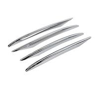Rejilla de luz antiniebla del parachoques delanter Para Mercedes para Benz Clase E W213 E200 E300 E43 4 para Uds ABS para cubierta de luz antiniebla delantera cromada embellecedor estilo(Prata)