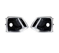 Rejilla de luz antiniebla delantera izquierda y derecha for Audi Q5, SQ5, S-Line, Sline Sport 2021, 2022, 2023, con orificio ACC.(Chrome 1 Pair)