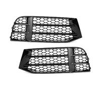 Rejilla de luz antiniebla para coche RS5 B8.5 2013 2014 2015 2016 1 par de rejilla luz antiniebla malla panal negra brillante cubierta parrillas lámpara