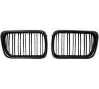 Rejilla de luz antiniebla para Coches Parrilla Delantera de Doble Puente para BMW E36 LCI 1996-1999,2 Rejillas Delanteras Carreras Estilo línea(Double-Glossy Black)