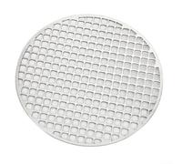 Rejilla de malla de acero inoxidable para barbacoa de 28 cm, bandeja redonda ideal para asar alimentos pequeños, fácil de limpiar y perfecta para cocinar al aire libre (26 cm)