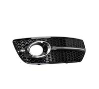 Rejilla de parachoques delantero compatible con Audi Q5 Standard 2009-2012. Cubierta rejilla for faros antiniebla 8T0807681F, accesorios HONEYCOMB, cromado y plateado(Right)