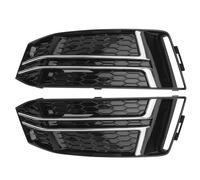 Rejilla De Parachoques Para Luz Antiniebla Delantera De Coche Para A4 B9 S-L 2016 2017 2018 8W0807681F 8W0807682F 1 Par(Chrome black)