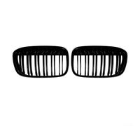 Rejilla de parachoques superior delantera para BMW X1 F48 2015-2019, parrilla de riñón ABS de alta resistencia, par fácil de instalar (doble línea)
