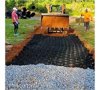 Rejilla de pared de contención de jardín de 4 x 6 m, rejillas de grava permeables de 5 cm de alto con orificios de drenaje para pendientes, calzadas, caminos, paisajismo y zonas de estacionamiento