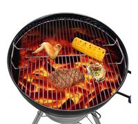 Rejilla de parrilla de carbón, malla de cocción de repuesto de acero inoxidable | Parrilla de cocción multiusos pesada con asas, red para barbacoa al aire libre para trabajos en fumadores, pellets,