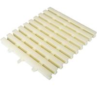 Rejilla de plástico ABS para piscina, rejilla de desbordamiento para desagüe de piscina, color lechoso, 18 cm, 1 unidad, rejilla para un drenaje eficaz y barandilla segura