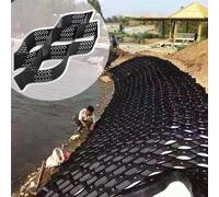Rejilla de plástico para suelos Geocell Grid, estabilizador de suelo/hierba/grava/guisantes, rejilla de trabajo de subrasante, malla de geomalla de HDPE plegable y expandible Rejilla estabilizadora pa