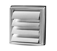 Rejilla de protección contra la intemperie de acero inoxidable, rejilla de ventilación, 100mm, 125mm, 150mm, laminillas móviles