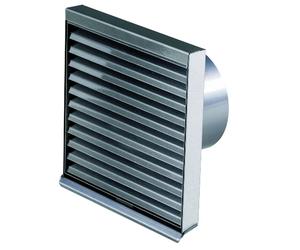 Rejilla de protección contra la intemperie de acero inoxidable sencilla - Pluggit WSG125/150/180-1