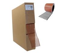 Rejilla de protección para pájaros (aluminio, 60 lfm), color rojo ladrillo y negro, lacado por ambos lados (50,0 mm de ancho)