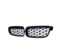 Rejilla De Radiador 1 Par De Rejillas Cromadas De Riñón Para Serie 3 F30 F35 F31 2012-2018 Parrillas De Carreras Estilo Diamante Estilo Meteor Parrilla Delantera(Negro brillante)