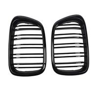 Rejilla de Radiador Doble Grúa de riñón delantero negro brillante ABDOMINALES Uso ajuste compatible con doble línea uso adecuado para BMW E39 5- Serie 525 528 1995-2004 Parachoques
