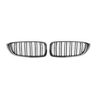 Rejilla de Radiador Doble Parrilla delantera tipo riñón negra brillante(Glossy Black)