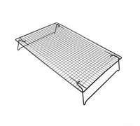 Rejilla de refrigeración con malla cruzada reforzada y patas plegables para asar, hornear, secar, asar y enfriar alimentos (1 unidad)