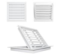 Rejilla de Retorno de Aire con Lamas y trampilla de Acceso para fontanería/pladur 15,7 x 17,7 Pulgadas (40 x 45 cm) Panel de ventilación de Pared/Techo con Interruptor de inspección Ideal pa