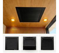 Rejilla de Retorno de Aire de 20"x32" - Cubierta de ventilación de Acero para Pared/Techo, Frontal/Puerta extraíble, Ideal para áticos, cobertizos y hogares - Rejilla de Filtro de Aire Negra