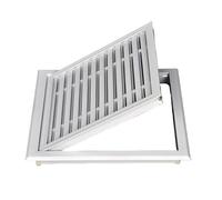 Rejilla de retorno de aire de 45 x 45 cm, panel de acceso decorativo con interruptor con bisagras, rejilla de ventilación para el hogar, garaje, ático y techo y diseño elegante