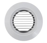 Rejilla de salida de aire redonda, ventilación interior para pared o techo, plástico ABS, marco extraíble para facilitar la limpieza, adecuada para cocina, baño, oficina (100 mm)