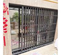 Rejilla de seguridad extra grande para ventanas y puertas - Rejilla antirrobo expandible con cerradura, valla de protección contra robo gris, 120 x 180 cm (ancho x alto)