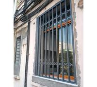 Rejilla de seguridad para ventana con cerradura, puerta plegable resistente a la intemperie para prevención de accidentes, barrera de seguridad ajustable