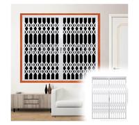 Rejilla de seguridad plegable para ventana, 60-100 cm de altura, ampliable, a prueba de ladrones para hogares, rejillas de seguridad plegables para zonas residenciales/escuelas (140 x 80 cm)