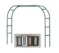 Rejilla de soporte de metal para plantas trepadoras al aire libre con base, decoración de boda, ajustable de 1,4 m a 3,5 m (verde, 350 x 40 x 220 cm)