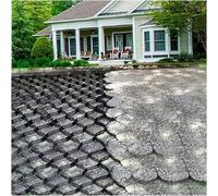 Rejilla de suelo para estabilización de entrada de 5 x 7 m para patios, estacionamientos, jardines, grava, suelo, hormigón, hierba, arena y caminos