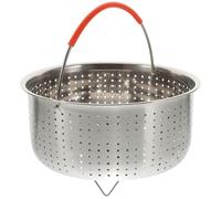 Rejilla de Vapor de Acero Inoxidable para Patatas y Bollos | Uso en Restaurante y Hogar, Plata Silicona, Resistente y Fácil de Limpiar, Gran Estabilidad