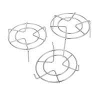Rejilla de Vapor de Acero Inoxidable Trípode 5,5, 3 Piezas | Soporte Versátil para Eléctricas, Limpieza Fácil, Apoyo Estable y Resistente, Color Plata