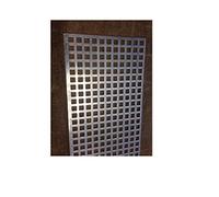 Rejilla de ventanas de aluminio, chapa perforada 2 mm QG10 - 15, 400x1000mm, 1